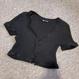Zara Black Crop Top